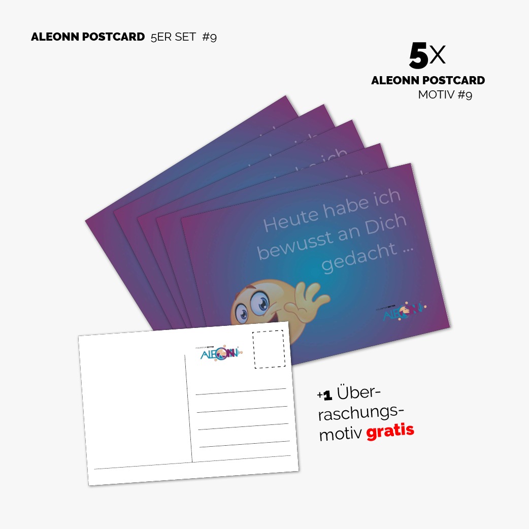 5 x Postkarte: Heute habe ich bewusst an Dich gedacht