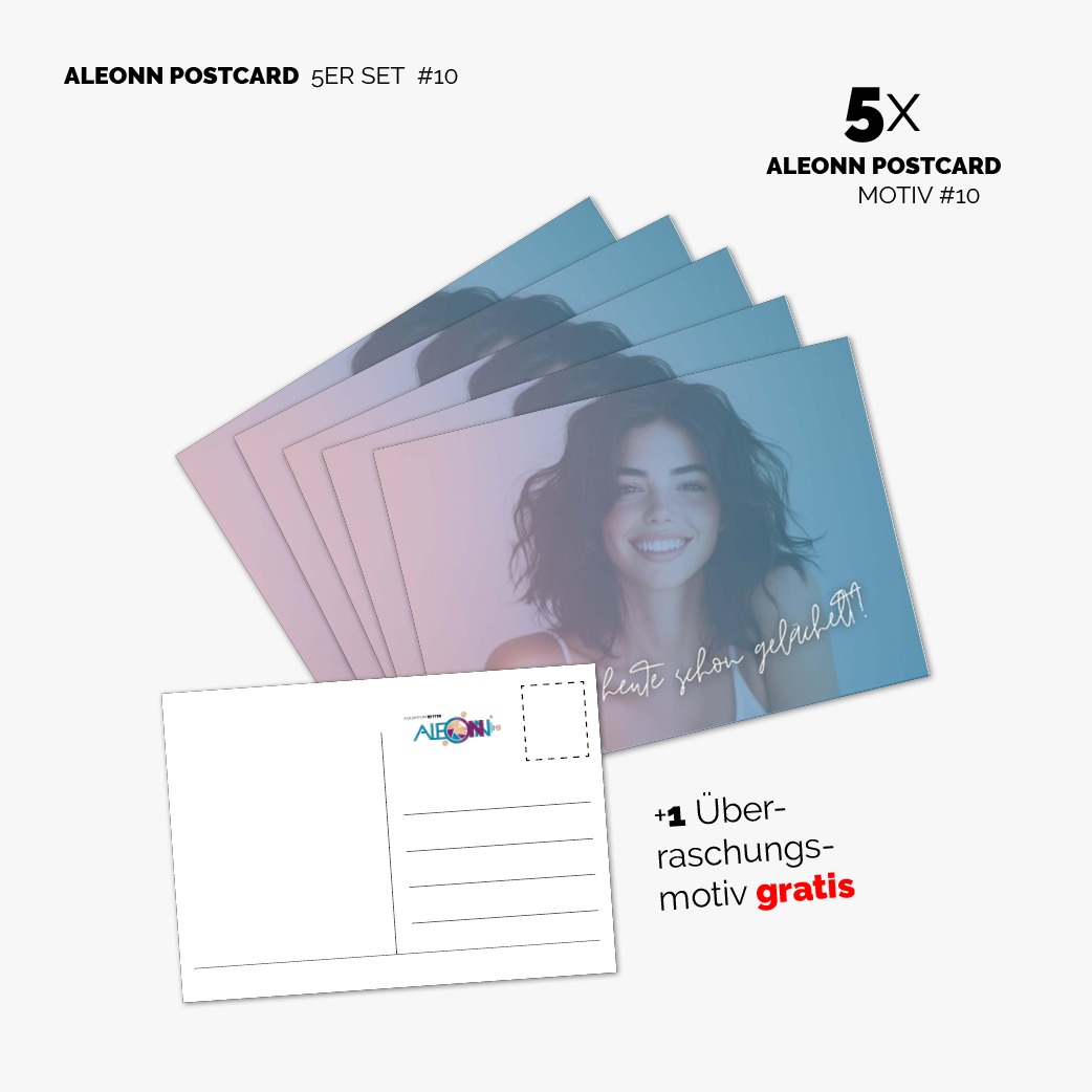 5 x Postkarte: Hast Du heute schon gelächelt?