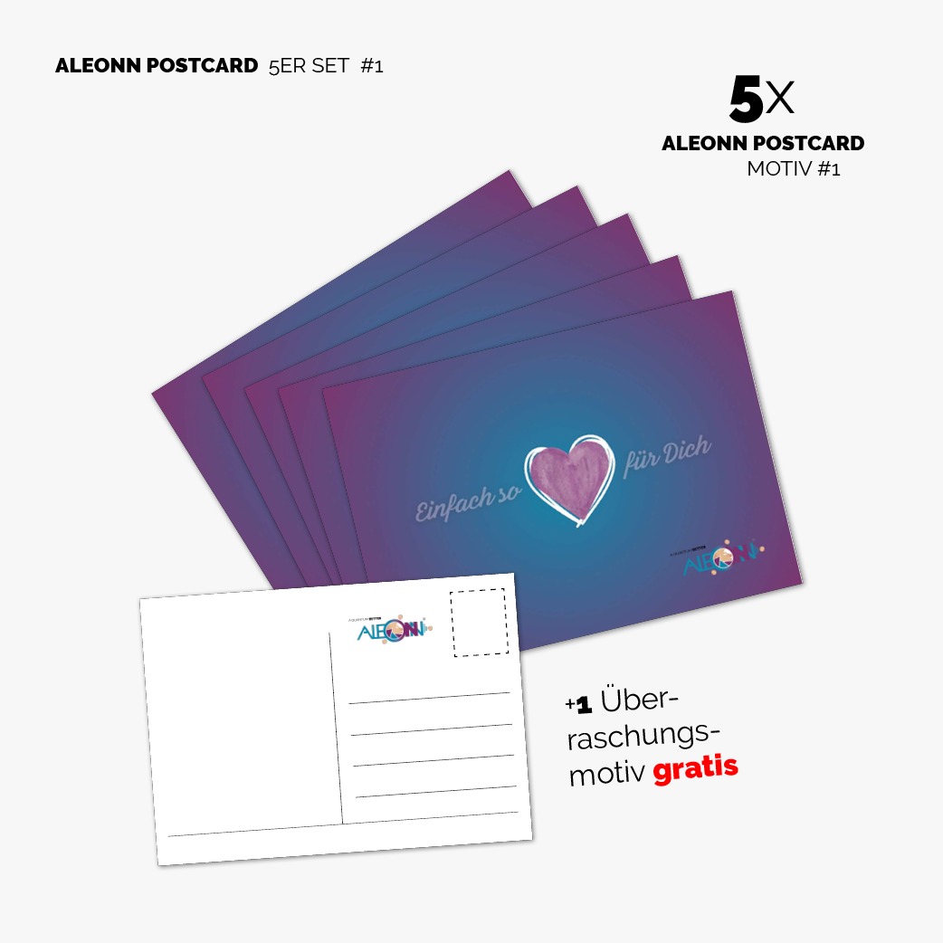 5 x Postkarte: Einfach so für Dich