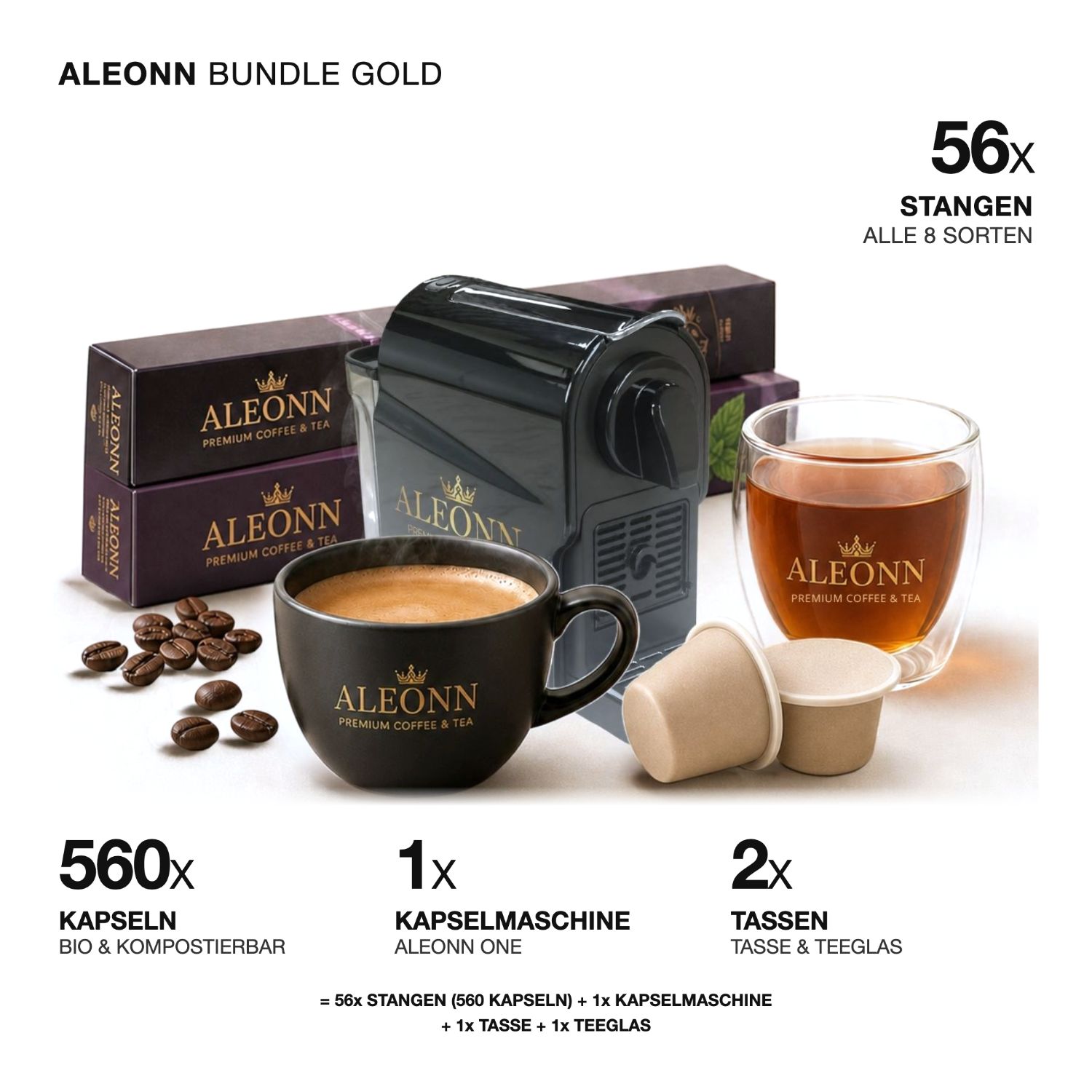 ALEONN COFFEE & TEA Bundle Gold Lieferung ab Nov. 26